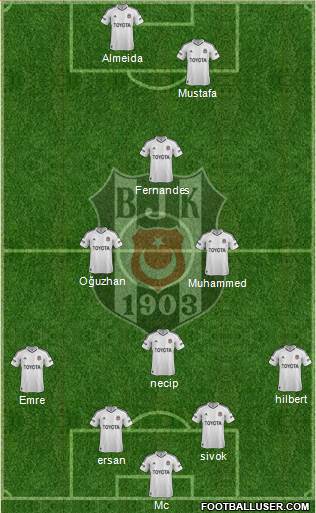 Besiktas JK Formation 2013