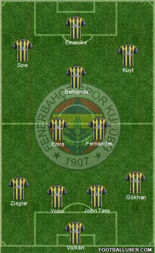 Fenerbahçe SK Formation 2013