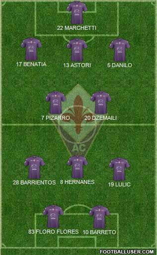 Fiorentina Formation 2013