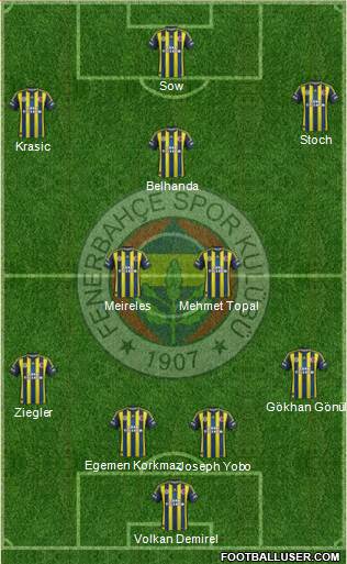 Fenerbahçe SK Formation 2013