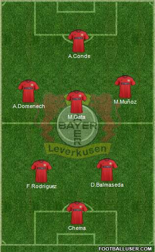 Bayer 04 Leverkusen Formation 2013