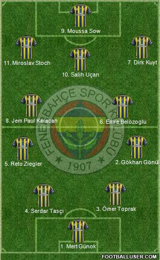 Fenerbahçe SK Formation 2013