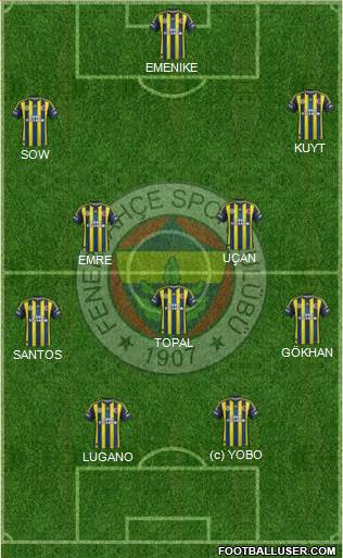 Fenerbahçe SK Formation 2013