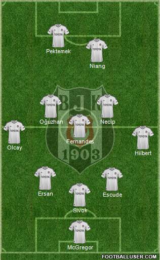 Besiktas JK Formation 2013