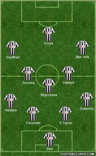 Newcastle United Formation 2013