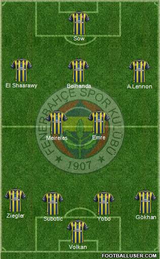 Fenerbahçe SK Formation 2013