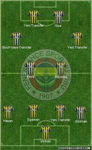 Fenerbahçe SK Formation 2013