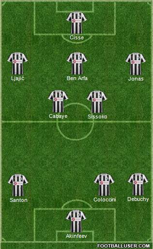 Newcastle United Formation 2013