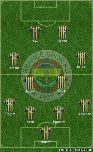 Fenerbahçe SK Formation 2013