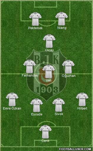 Besiktas JK Formation 2013