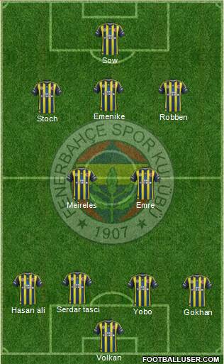 Fenerbahçe SK Formation 2013