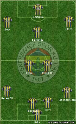 Fenerbahçe SK Formation 2013