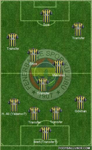 Fenerbahçe SK Formation 2013