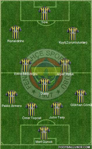 Fenerbahçe SK Formation 2013