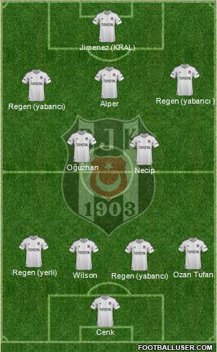 Besiktas JK Formation 2013