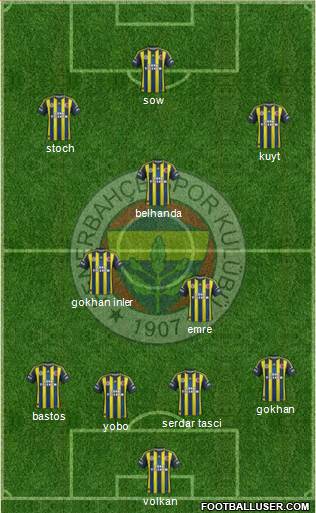Fenerbahçe SK Formation 2013