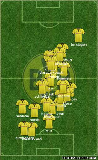 Borussia Dortmund Formation 2013