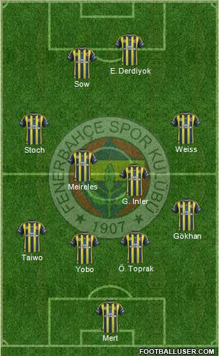 Fenerbahçe SK Formation 2013