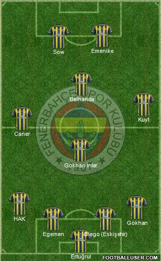 Fenerbahçe SK Formation 2013