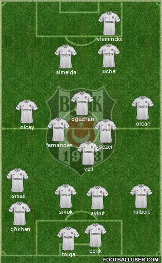 Besiktas JK Formation 2013