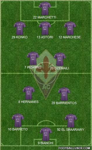 Fiorentina Formation 2013