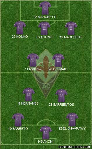 Fiorentina Formation 2013