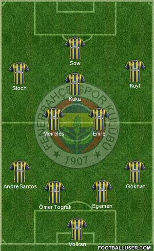 Fenerbahçe SK Formation 2013