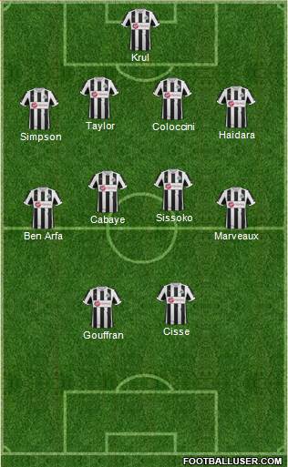 Newcastle United Formation 2013