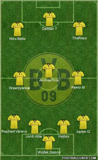Borussia Dortmund Formation 2013