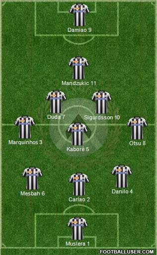 Udinese Formation 2013