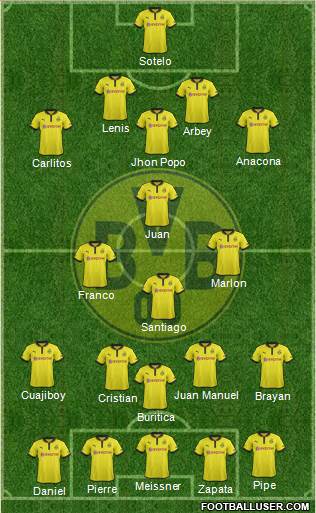 Borussia Dortmund Formation 2013