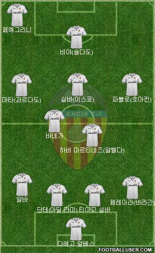 Valencia C.F., S.A.D. Formation 2013