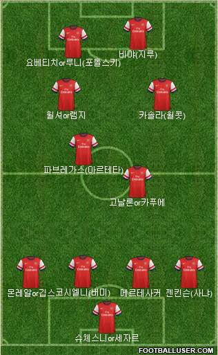 Arsenal Formation 2013