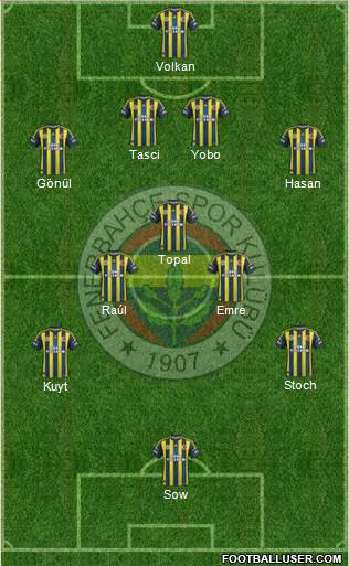Fenerbahçe SK Formation 2013