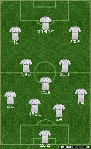 Tottenham Hotspur Formation 2013
