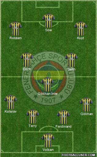 Fenerbahçe SK Formation 2013