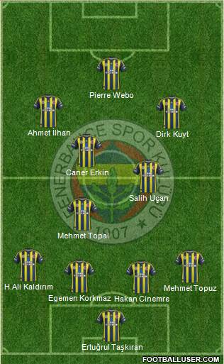 Fenerbahçe SK Formation 2013
