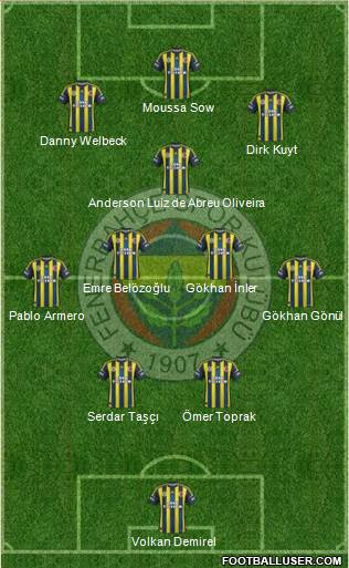 Fenerbahçe SK Formation 2013