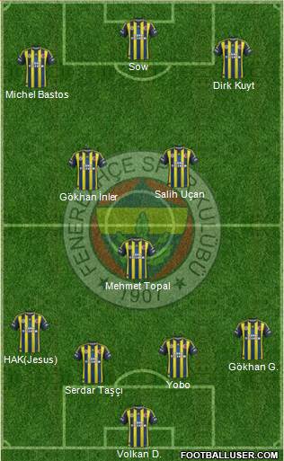Fenerbahçe SK Formation 2013