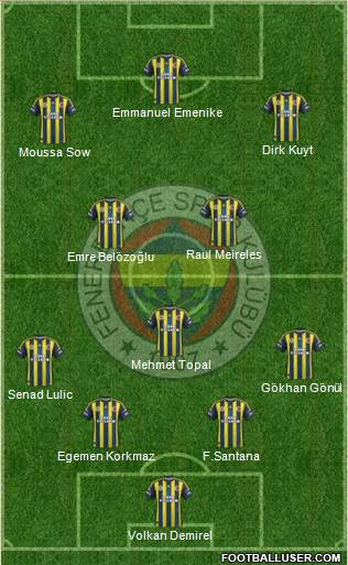 Fenerbahçe SK Formation 2013