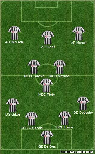 Newcastle United Formation 2013
