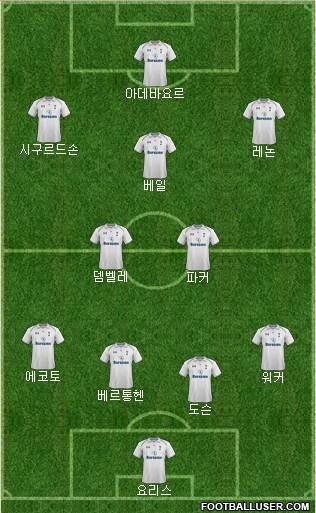 Tottenham Hotspur Formation 2013