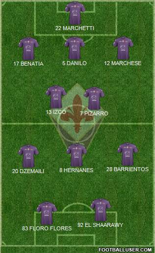 Fiorentina Formation 2013