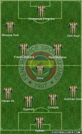 Fenerbahçe SK Formation 2013