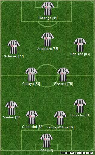 Newcastle United Formation 2013