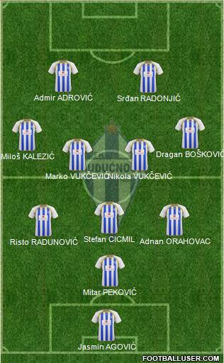 FK Buducnost Podgorica Formation 2013