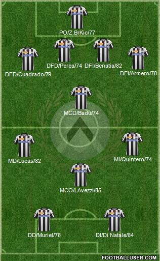 Udinese Formation 2013