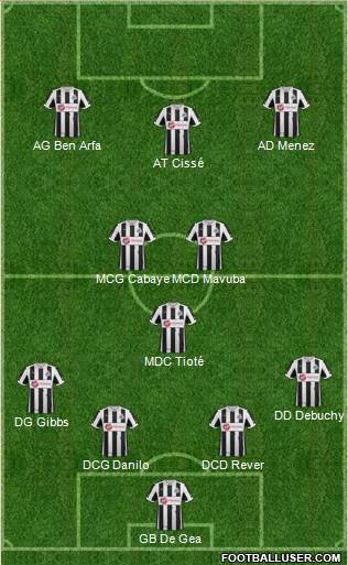 Newcastle United Formation 2013
