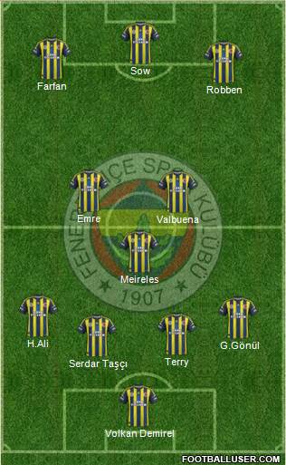 Fenerbahçe SK Formation 2013