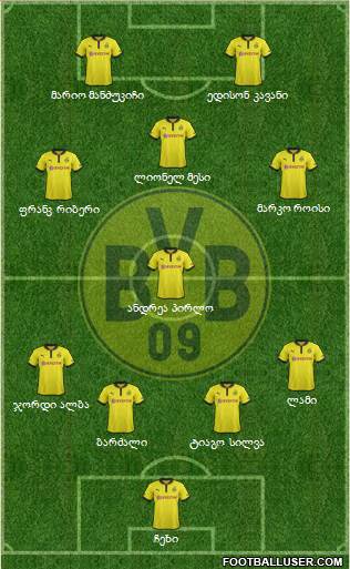 Borussia Dortmund Formation 2013